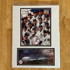 NWT NY Yankees USPS Issued Matted 8”x10” Photo & Collectible Stamped Cachet